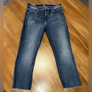 Mother Insider Crop Step Fray